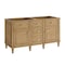 James Martin Vanities 60'' Double Vanity, Light Natural Oak w/ 3 CM White Zeus Quartz Top 424-V60D-LNO-3WZ - alternate 3